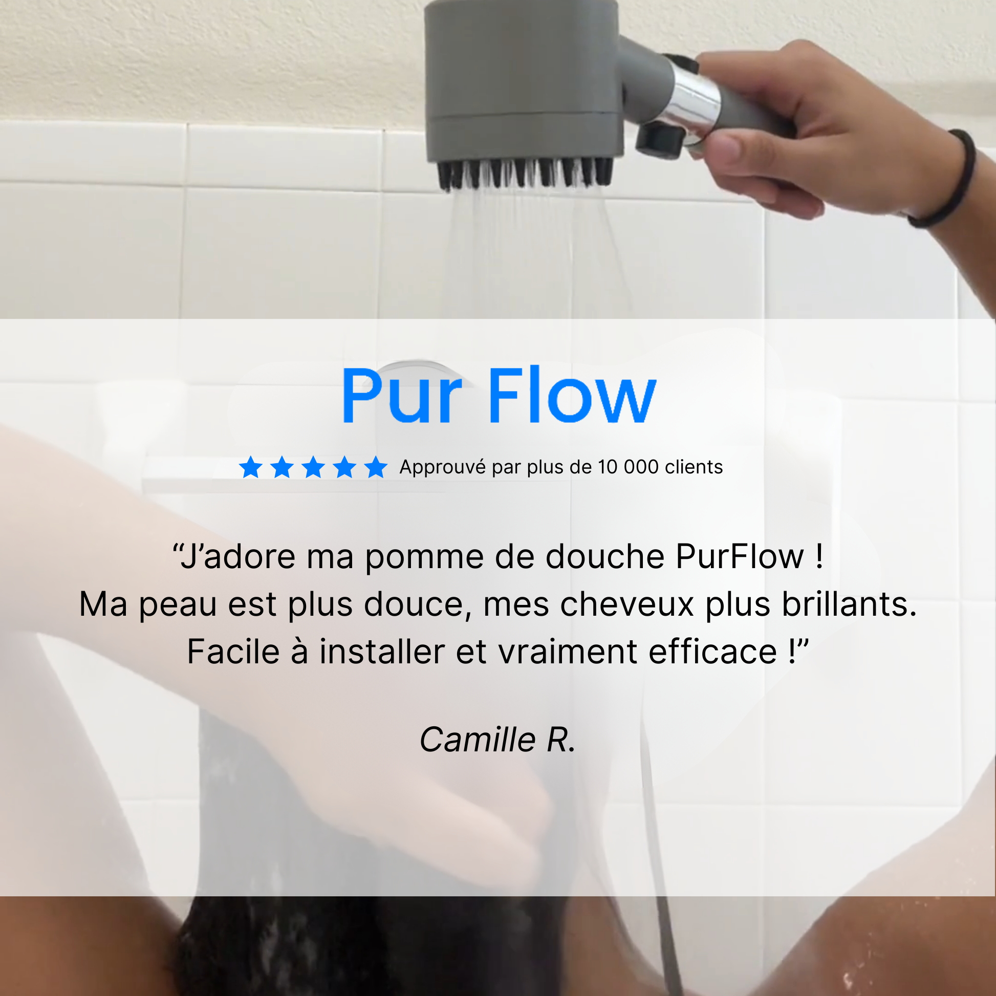 Pomme de douche filtrée